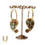 Navratan Gold Plated Earrings