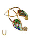 Navratan Gold Plated Earrings