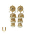 Gold and Kundan Jhumkey Earrings