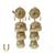 Gold and Kundan Jhumkey Earrings