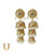 Gold and Kundan Jhumkey Earrings